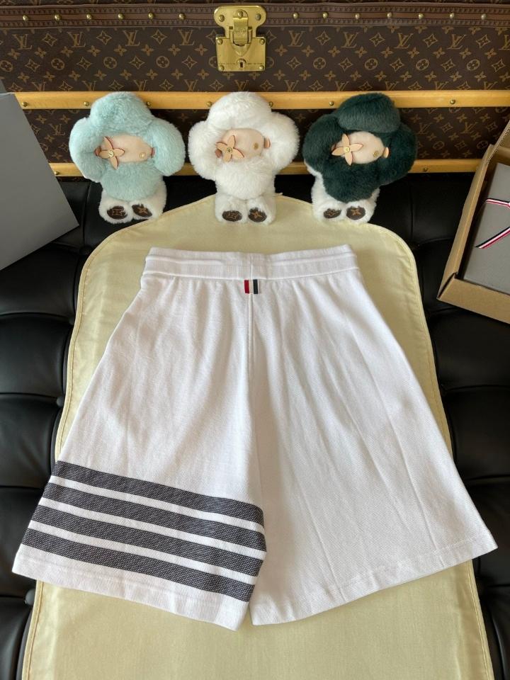 Thom Browne COTTON PIQUE 4-BAR short white-duoc-ban-tai-Hvip Shoes and Clothes