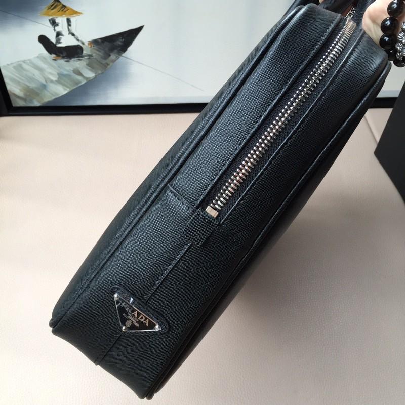 Prada Saffiano Leather briefs bag 0305 38 x28cm -duoc-ban-tai-Hvip Bags and Accessories