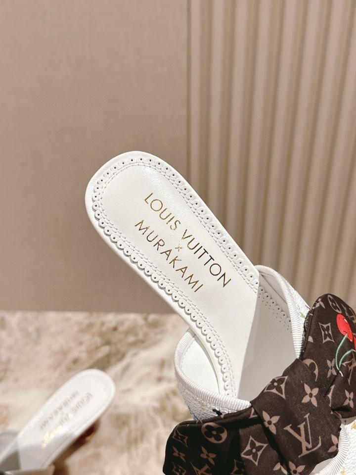 Louis Vuitton LV x TM Cherie Mules leather white logo 55mm (1) -duoc-ban-tai-Hvip Shoes and Clothes