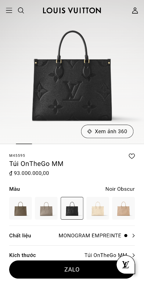 Louis Vuitton M45595 Túi OnTheGo MM 35 x 27 x 14cm-duoc-ban-tai-Hvip Bags and Accessories