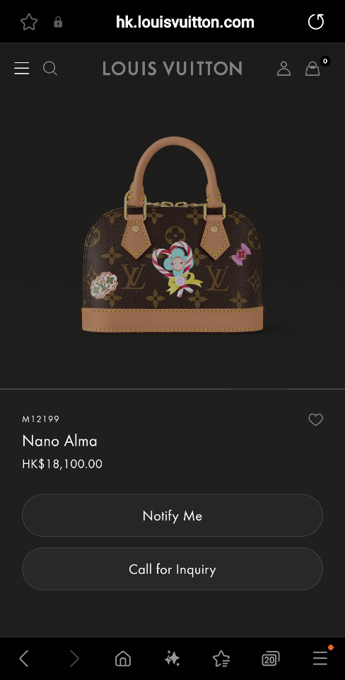 Louis Vuitton M12199
Nano Alma 18 × 12 × 8cm L1-duoc-ban-tai-Hvip Bags and Accessories