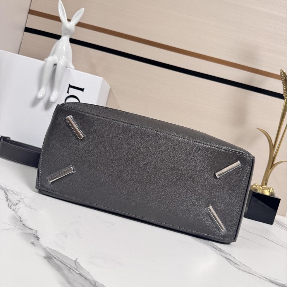 Loewe Large Puzzle bag in supple grained calfskin B510PNLX03 dark grey -duoc-ban-tai-Hvip Bags and Accessories
