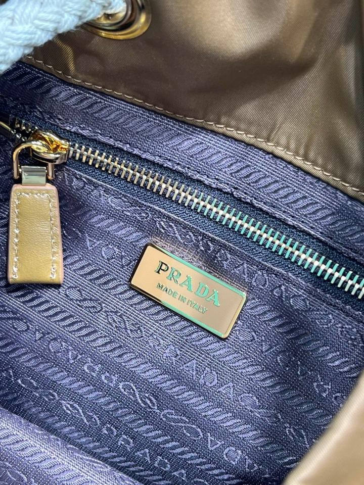 Prada Mariner Re-Nylon small bucket bag Brandy 1BE082 23.5x28x16.5cm-duoc-ban-tai-Hvip Bags and Accessories