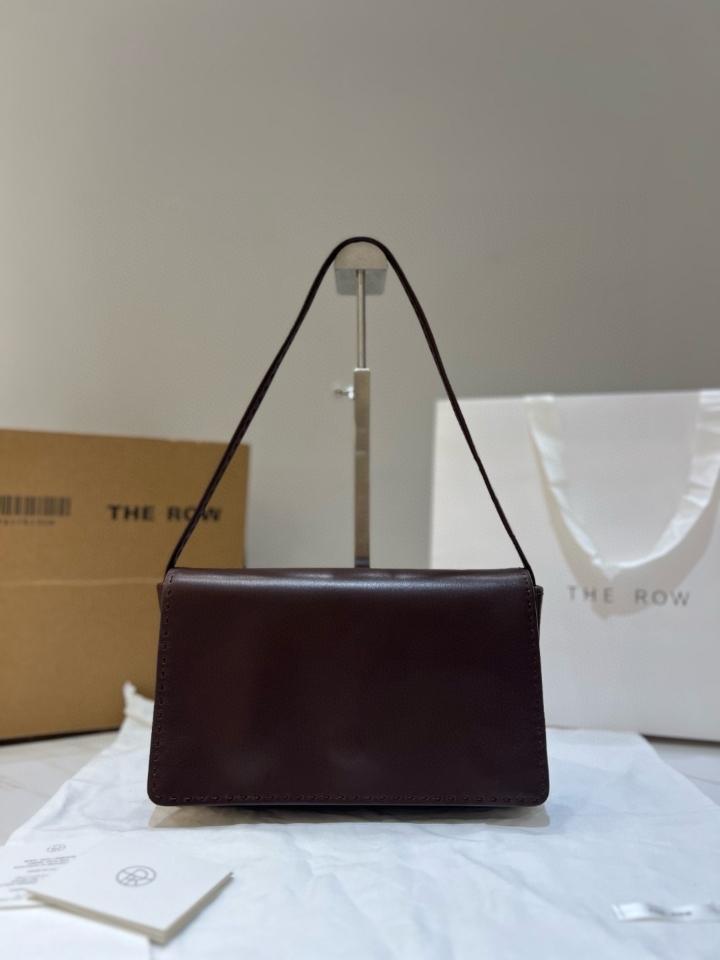 The Row Nuance Shoulder Bag sleek nappa Leather Dark brown 24x4x15cm-duoc-ban-tai-Hvip Bags and Accessories