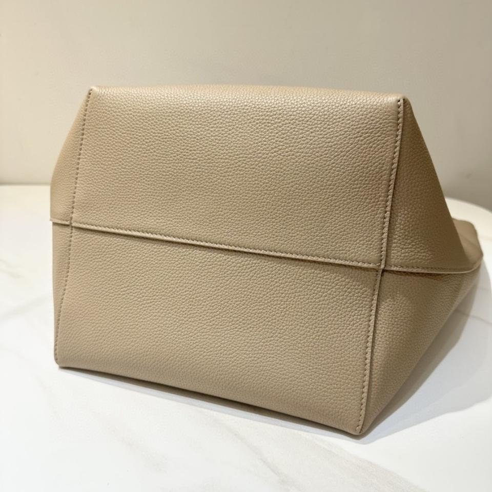 The Row Large N/S Park Tote in Leather Dark Taupe 44X38X21cm -25cm -duoc-ban-tai-Hvip Bags and Accessories