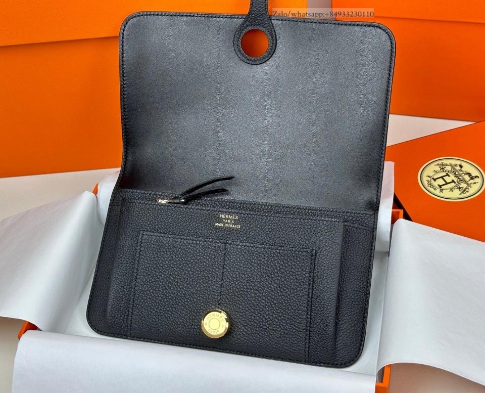 Hermès Dogon Duo wallet noir togo GHW -duoc-ban-tai-Hvip Bags and Accessories