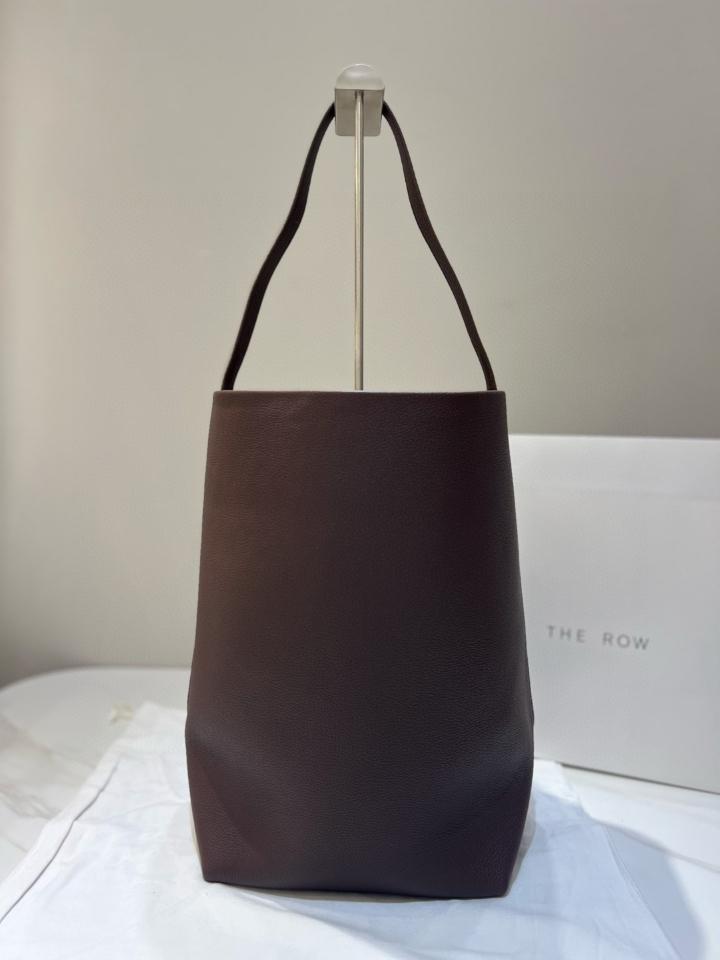 The Row Large N/S Park Tote in Leather Dark brown 44X38X21cm -25cm-duoc-ban-tai-Hvip Bags and Accessories