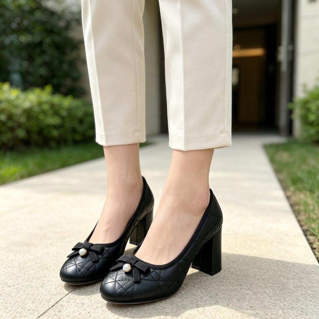 Dior Pump Quilted Cannage Calfskin 90mm-duoc-ban-tai-Hvip Shoes and Clothes