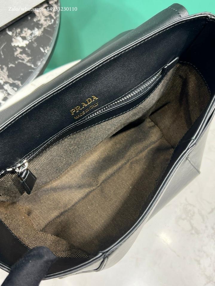 Prada medium leather shoulder bag black 2VD069 22x22x12cm-duoc-ban-tai-Hvip Bags and Accessories