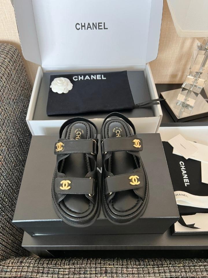 Chanel Sandals
Lambskin 
Black G46339-duoc-ban-tai-Hvip Shoes and Clothes