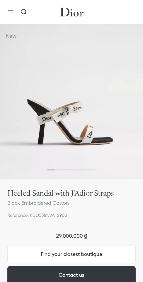 Dior Heeled Sandal with J'Adior Straps
Black Embroidered Cotton-duoc-ban-tai-Hvip Shoes and Clothes