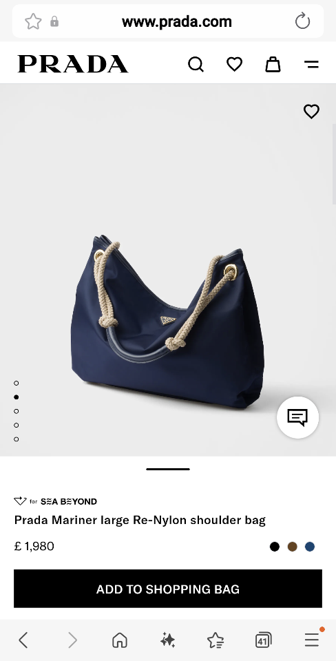 Prada Mariner large Re-Nylon shoulder bag Baltic Blue 1BC244
48x39x14cm-duoc-ban-tai-Hvip Bags and Accessories