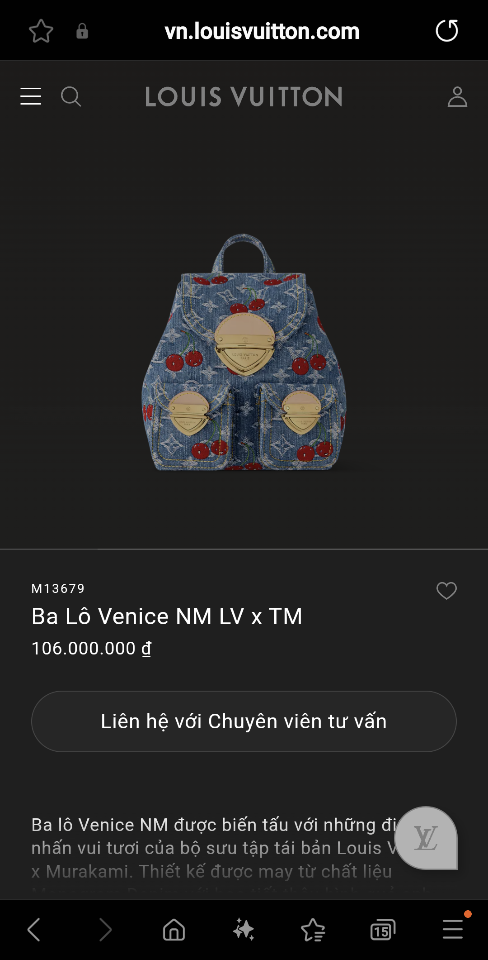 Louis Vuitton M13679
Ba Lô Venice NM LV x TM 24 x26 x7 CM L1-duoc-ban-tai-Hvip Bags and Accessories