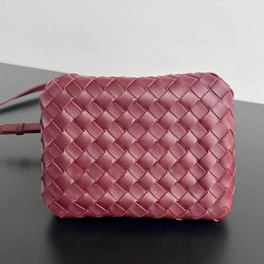 Bottega Veneta Small Parachute Intrecciato  burgundy 796569 21X17X16.5cm-duoc-ban-tai-Hvip Bags and Accessories