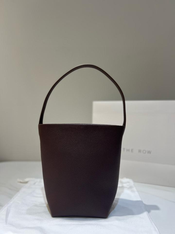 The Row Small N/S Park Tote Bag in Leather  dark brown 24X22X11cm -duoc-ban-tai-Hvip Bags and Accessories