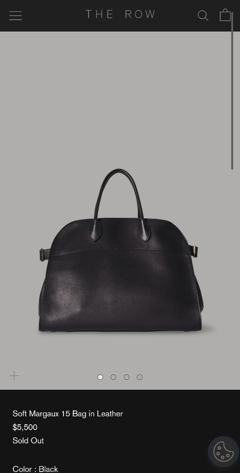 The Row Soft Margaux 15 Bag in Leather  black 38.5x16x30cm-duoc-ban-tai-Hvip Bags and Accessories