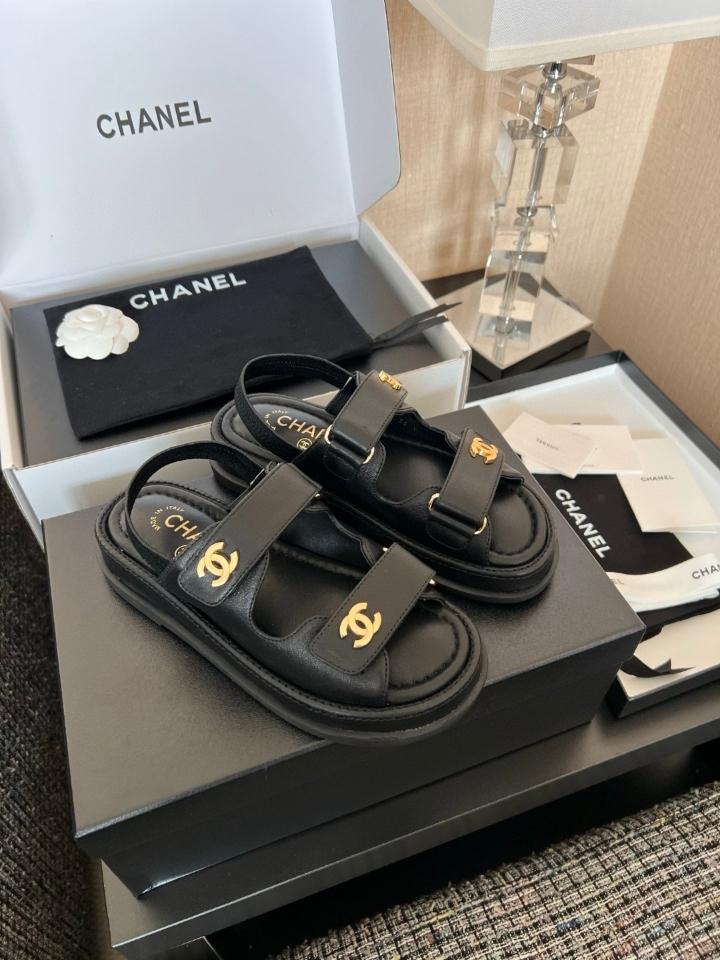Chanel Sandals
Lambskin 
Black G46339-duoc-ban-tai-Hvip Shoes and Clothes