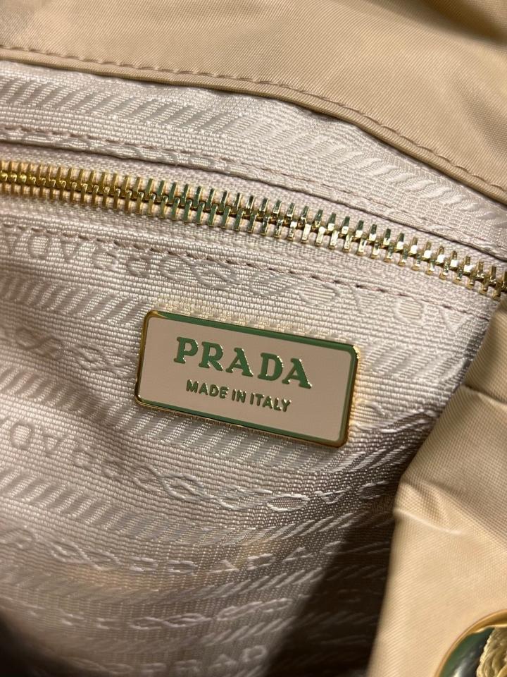 Prada Mariner Re-Nylon small bucket bag caramel 1BE082 23.5x28x16.5cm-duoc-ban-tai-Hvip Bags and Accessories