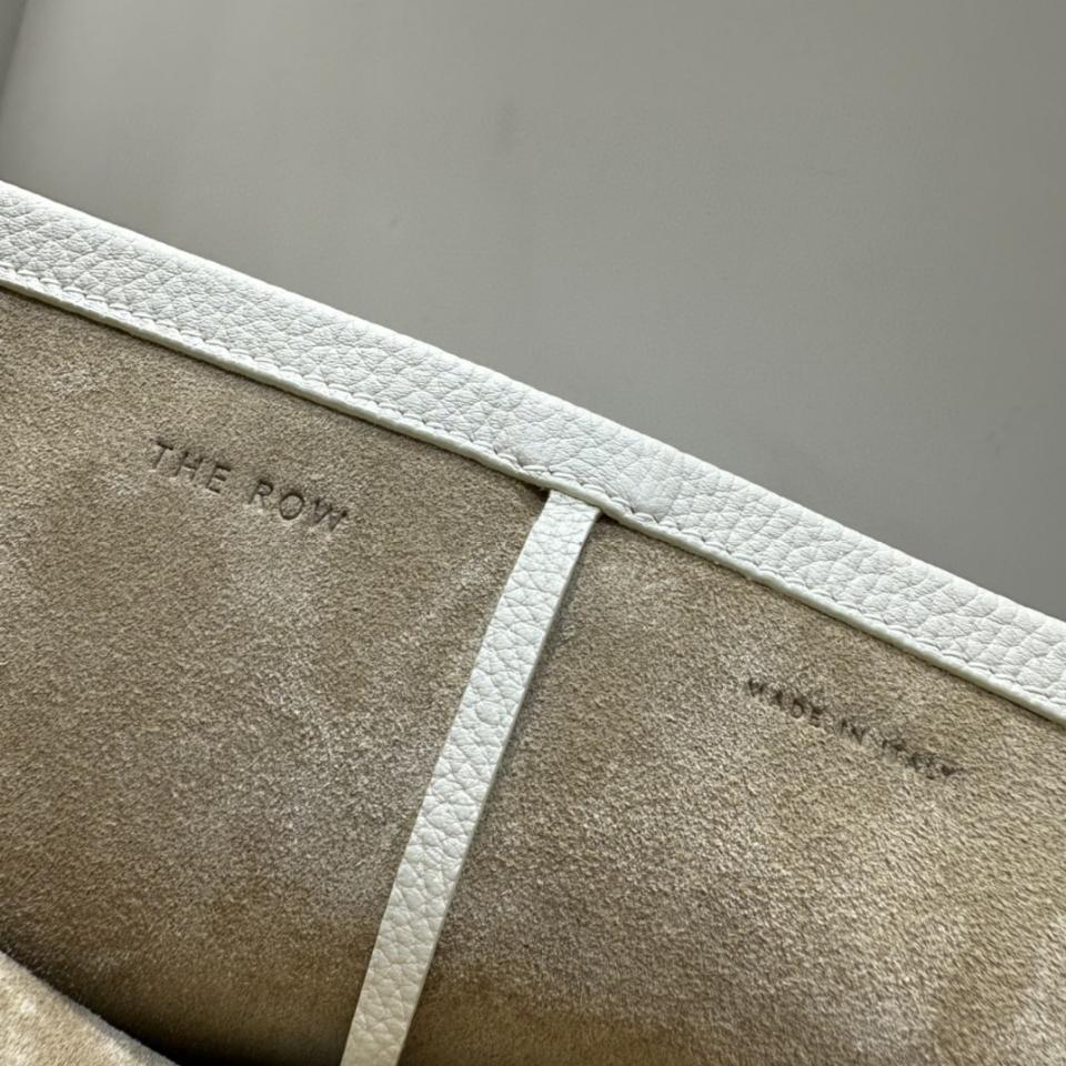 The Row Medium N/S Park Tote Bag in Leather ivory 30X28X15.5cm-duoc-ban-tai-Hvip Bags and Accessories