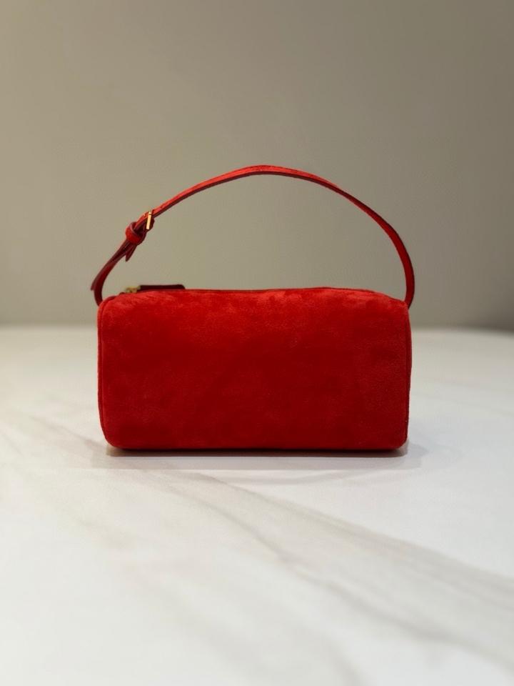 The Row 90's Bag in Nubuck red 19.5x10x8cm -duoc-ban-tai-Hvip Bags and Accessories