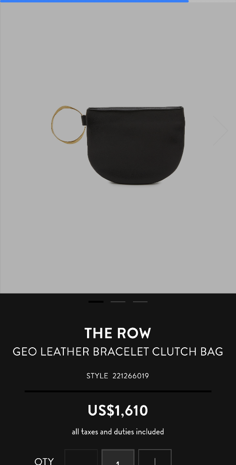 THE ROW
Geo Leather Bracelet Clutch Bag black 20*1*16.5cm-duoc-ban-tai-Hvip Bags and Accessories