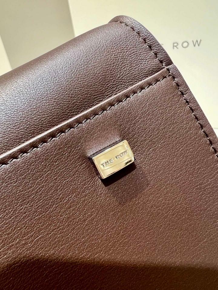 The Row Soft Margaux 15 Bag in Leather  Dark brown 38.5x16x30cm-duoc-ban-tai-Hvip Bags and Accessories