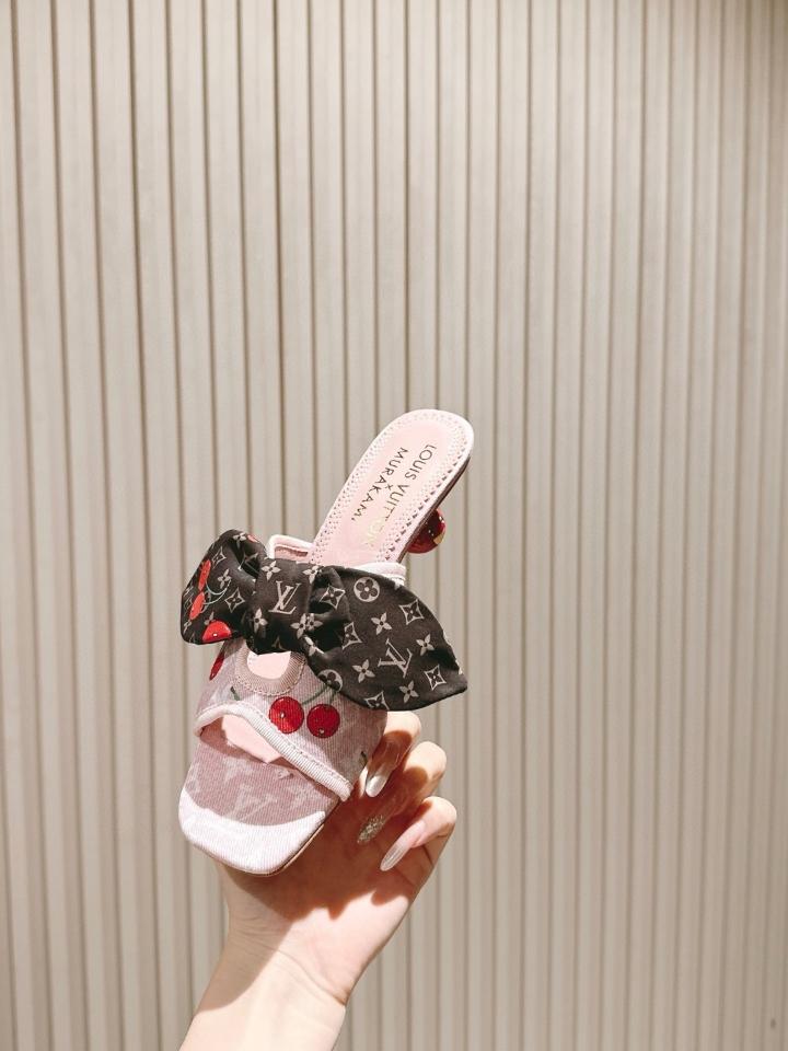 Louis Vuitton LV x TM Cherie Mules pink 55mm (1)-duoc-ban-tai-Hvip Shoes and Clothes