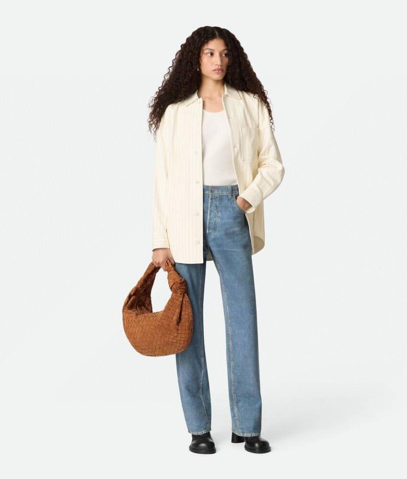 Bottega Veneta Jodie beige suede 600261 48x40x16cm-duoc-ban-tai-Hvip Bags and Accessories