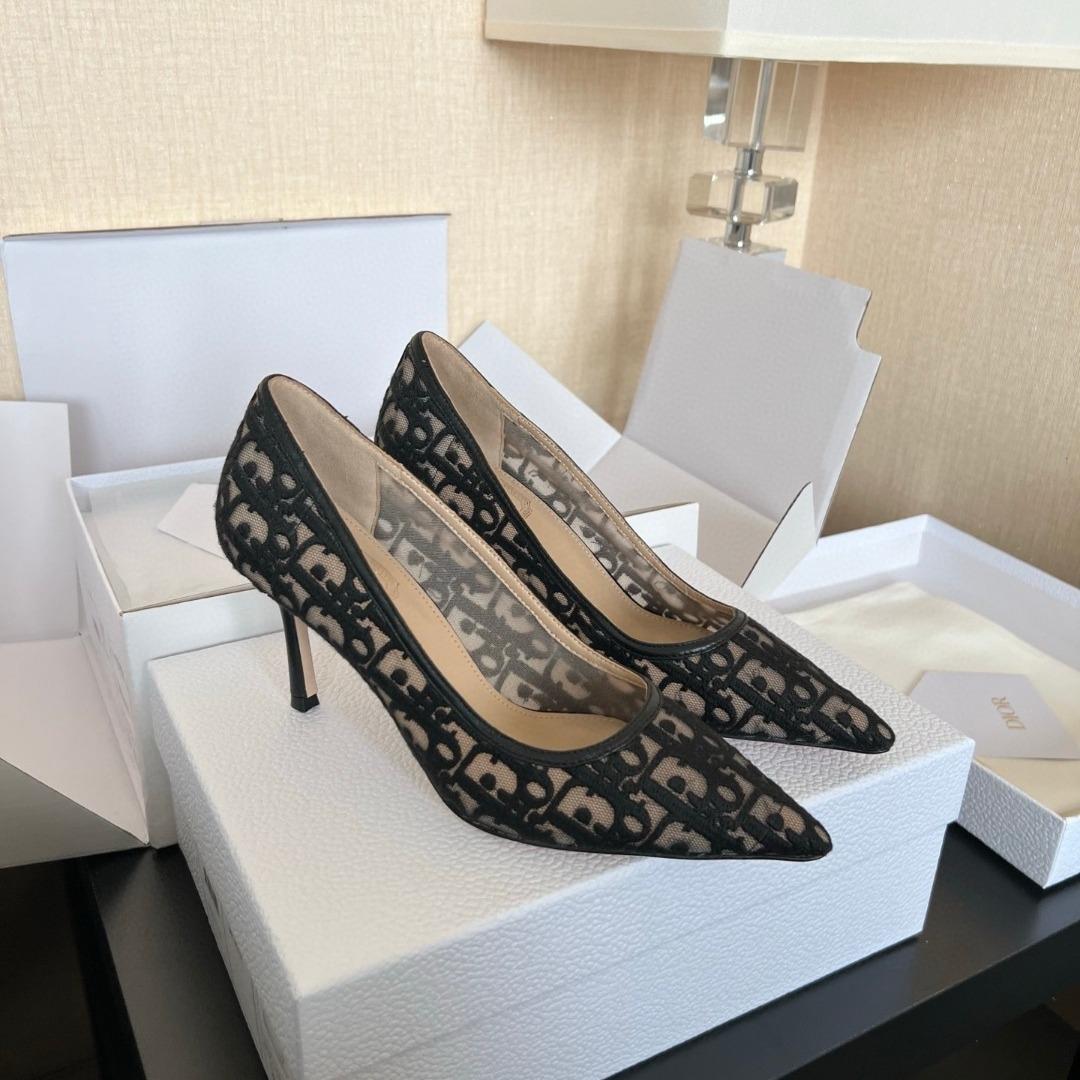 Dior Adiorable Pump Dior Oblique Embroidered Mesh-duoc-ban-tai-Hvip Shoes and Clothes