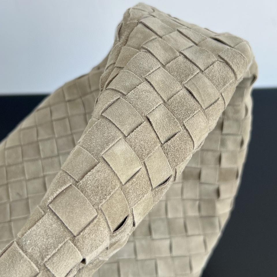 Bottega Veneta Jodie grey suede 600261 48x40x16cm-duoc-ban-tai-Hvip Bags and Accessories