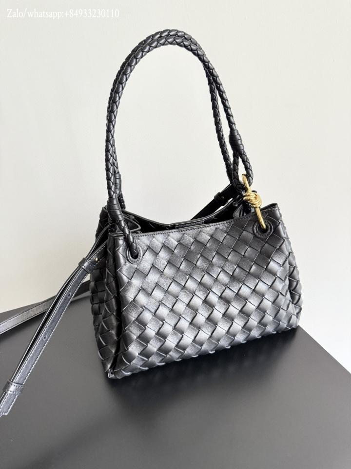 Bottega Veneta medium Parachute black 835921 29.5x17.5x18.5 cm -duoc-ban-tai-Hvip Bags and Accessories