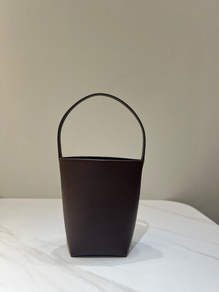 Small smooth calfskin leather tote bag Chestnut 24X22X11cm -duoc-ban-tai-Hvip Bags and Accessories