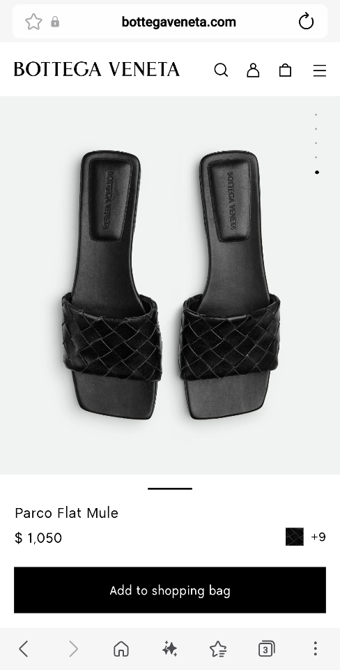 Bottega Veneta Parco Flat Mule black -duoc-ban-tai-Hvip Shoes and Clothes