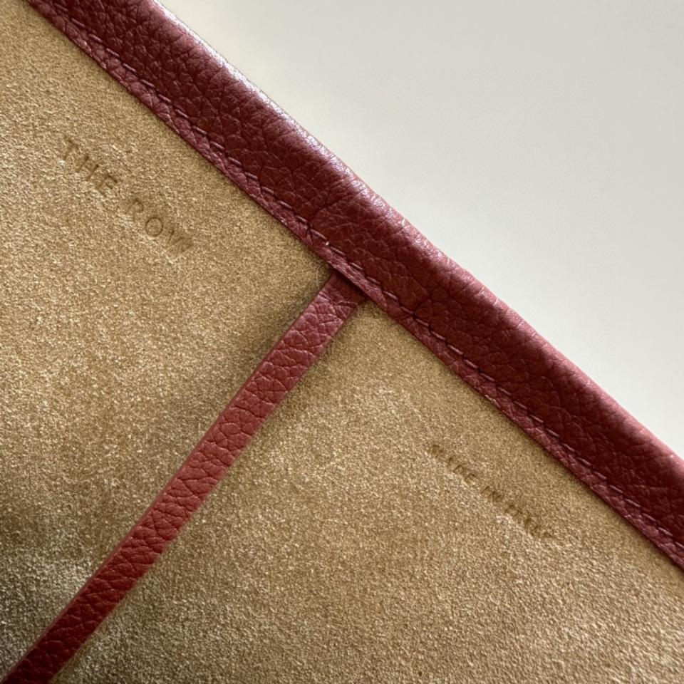 The Row Medium N/S Park Tote Bag in Leather Burnt Wood 30X28X15.5cm-duoc-ban-tai-Hvip Bags and Accessories
