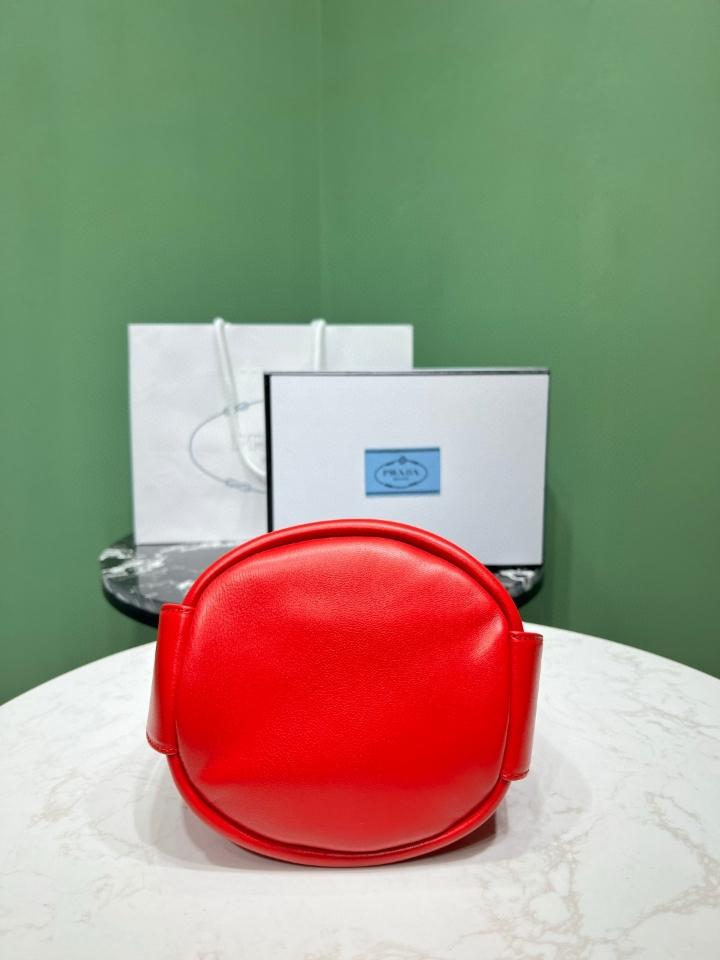 Prada Petit Sac Noir mini nappa leather bucket bag cherry 14x20x15cm-duoc-ban-tai-Hvip Bags and Accessories
