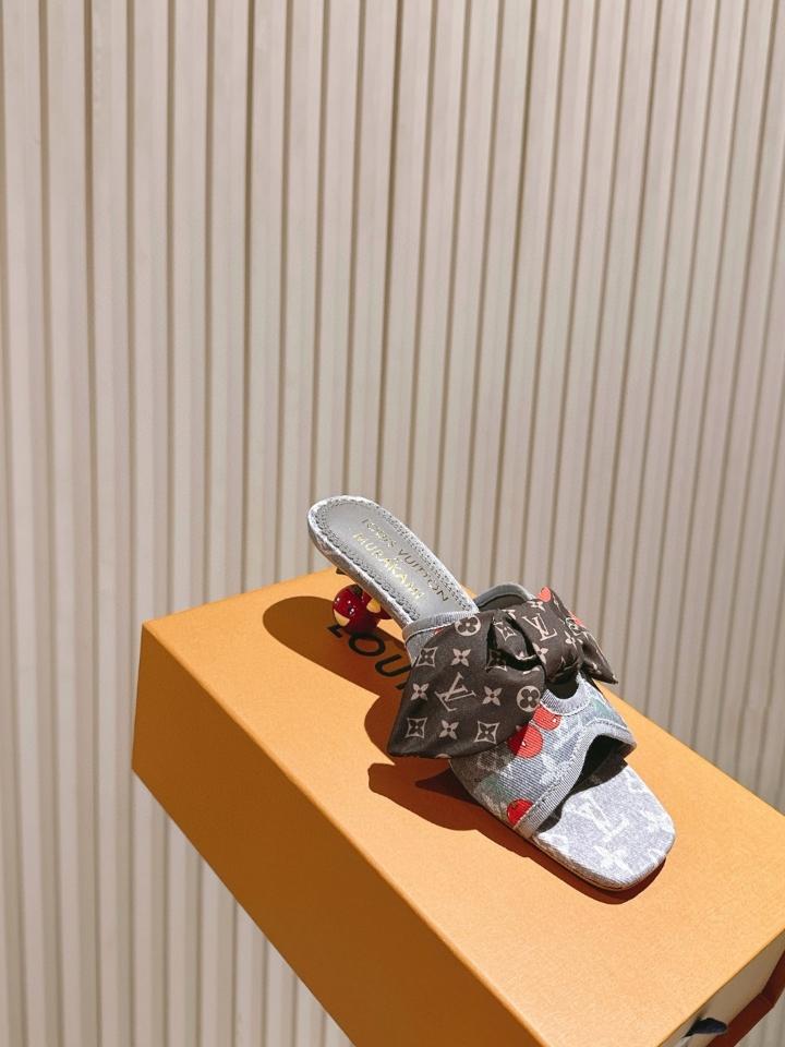 Louis Vuitton LV x TM Cherie Mules grey 🍒55mm (1) -duoc-ban-tai-Hvip Shoes and Clothes