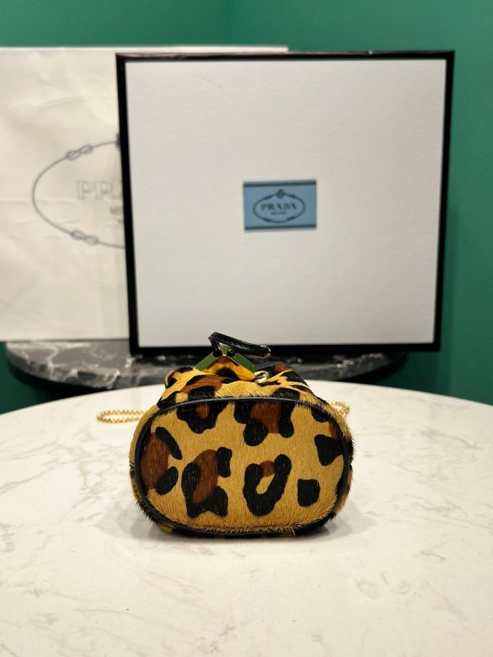 Prada Printed leather mini pouch honey 1NR016 10x12x7cm-duoc-ban-tai-Hvip Bags and Accessories