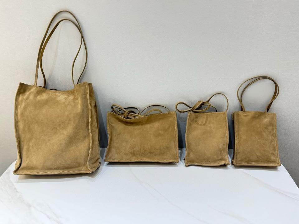 The Row Small shoulder Bag in Nubuck Mustard 23.5✖️5.5✖️16.5cm-duoc-ban-tai-Hvip Bags and Accessories