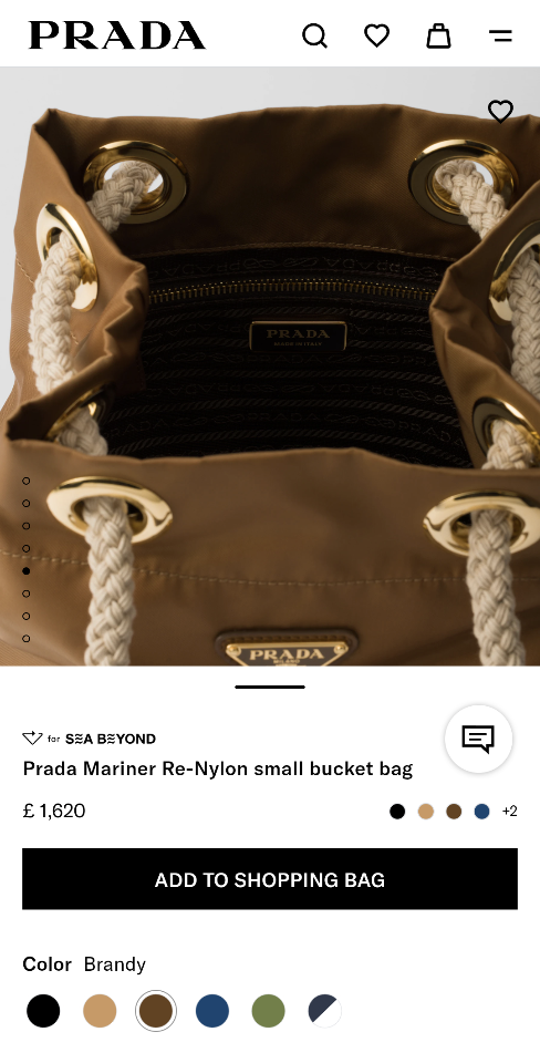 Prada Mariner Re-Nylon small bucket bag Brandy 1BE082 23.5x28x16.5cm-duoc-ban-tai-Hvip Bags and Accessories