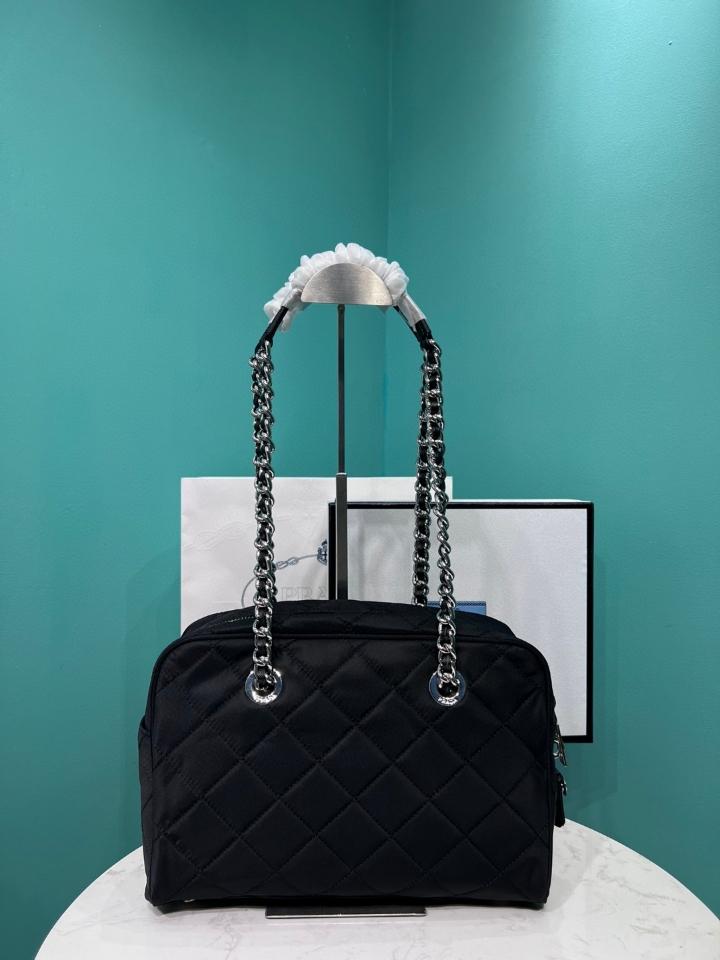 Prada canvas black bag 1BD641 30x21x11cm-duoc-ban-tai-Hvip Bags and Accessories