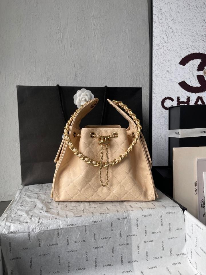 CHANEL 25 Small Handbag grained Calfskin & gold-tone tone Metal,light beige AS5293 30-26-14cm-duoc-ban-tai-Hvip Bags and Accessories