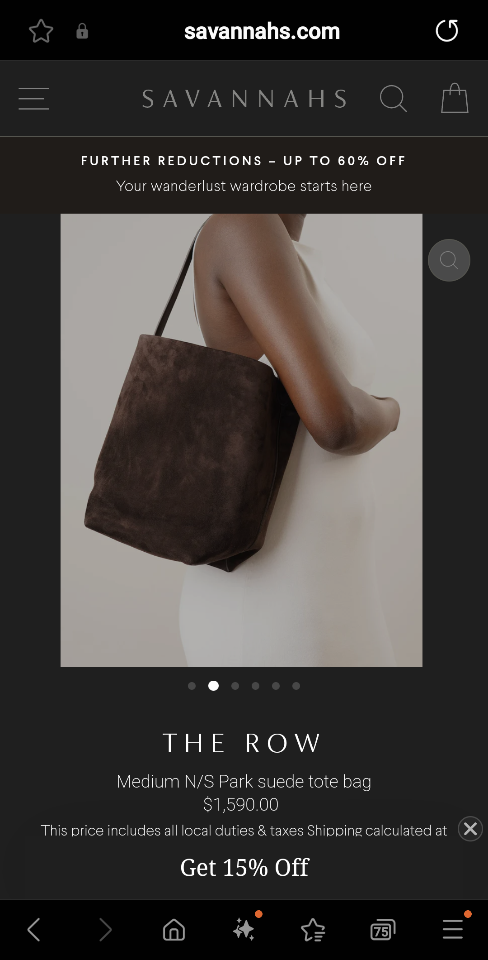 THE ROW
Medium N/S Park suede tote bag mocha 30X28X15.5cm-duoc-ban-tai-Hvip Bags and Accessories