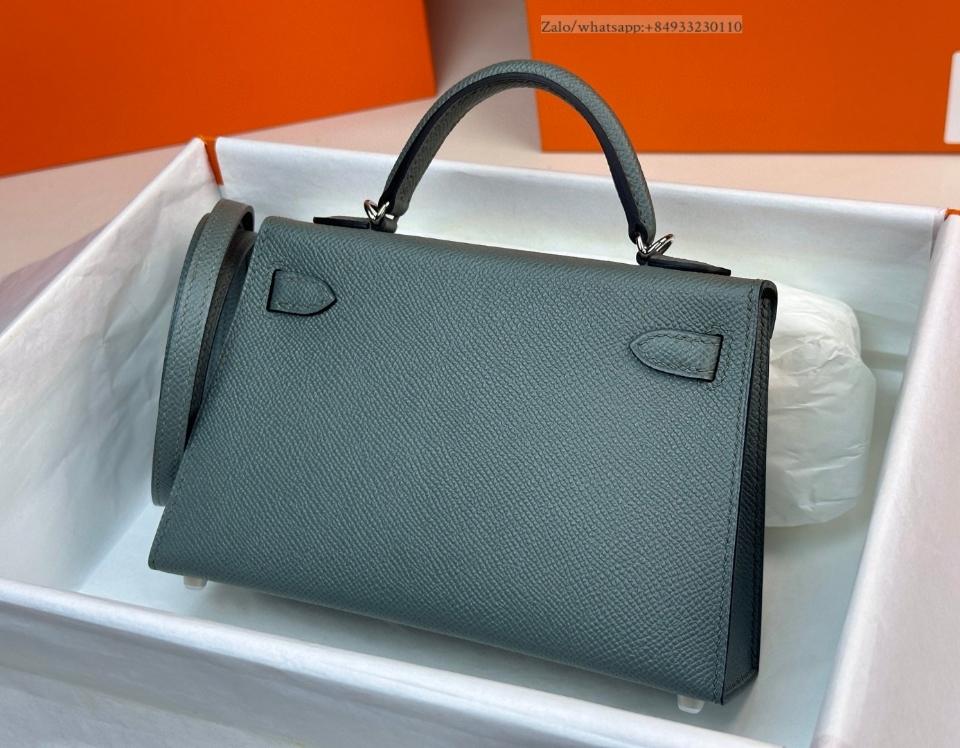 Hermès Kelly mini Vert Amanda epsom PHW -duoc-ban-tai-Hvip Bags and Accessories