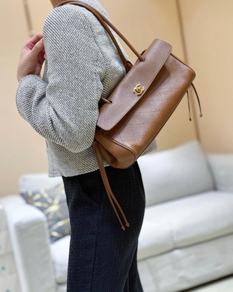 Chanel Small Shopping Bag   Grained Calfskin & Gold-Tone Metal brown 15*30.5*11.5cm AS6288-duoc-ban-tai-Hvip Bags and Accessories