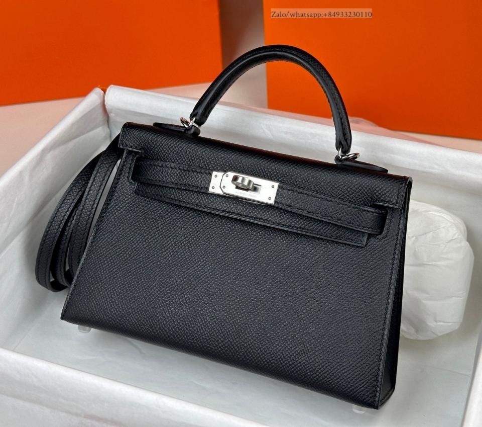 Hermès Kelly mini noir Epsom PHW -duoc-ban-tai-Hvip Bags and Accessories