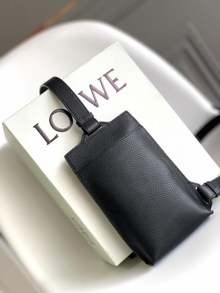 Loewe Vertical T Pocket in soft grained calfskin black C660P02X0122*6.5*13 11039-duoc-ban-tai-Hvip Bags and Accessories