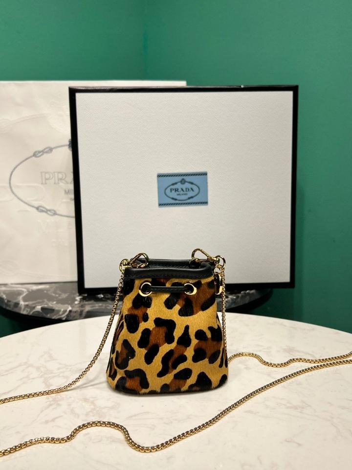 Prada Printed leather mini pouch honey 1NR016 10x12x7cm-duoc-ban-tai-Hvip Bags and Accessories