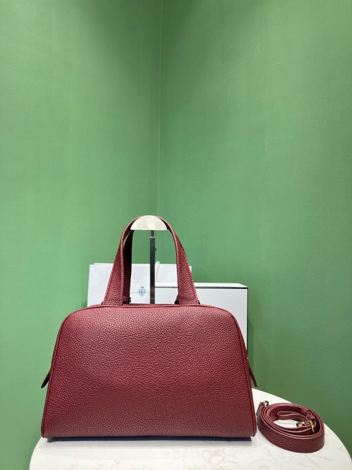 Prada Large leather top-handle bag red 1BB148 33x22x14 cm -duoc-ban-tai-Hvip Bags and Accessories