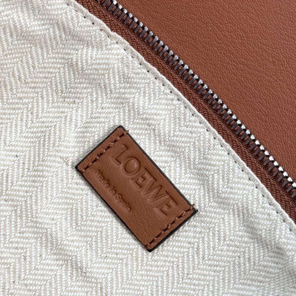 LƠEWE Large Featherlight Puzzle bag in nappa lambskin 36.5*19*23 cognac -duoc-ban-tai-Hvip Bags and Accessories