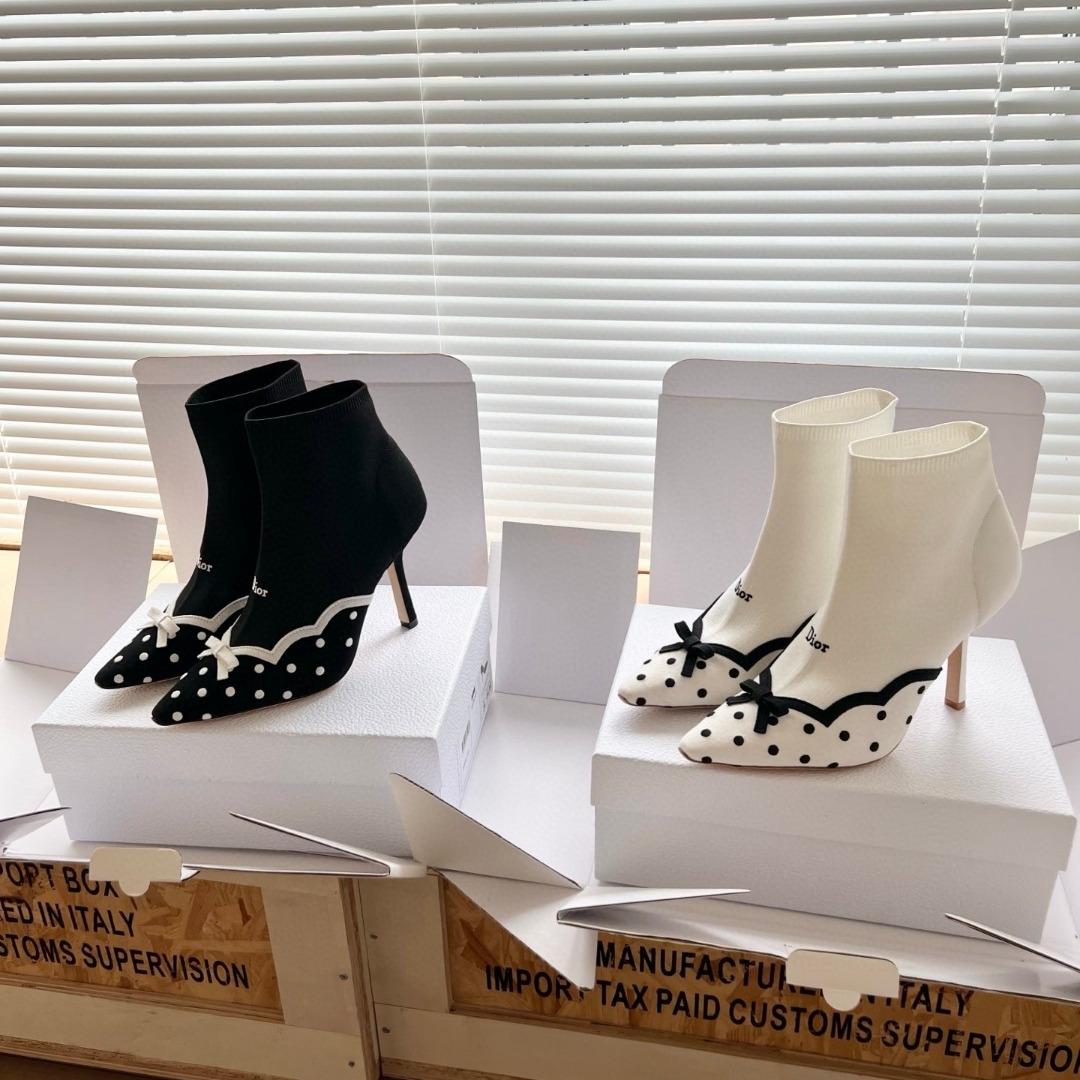 Dior Dway boots cotton Embroidered ankle socks -duoc-ban-tai-Hvip Shoes and Clothes